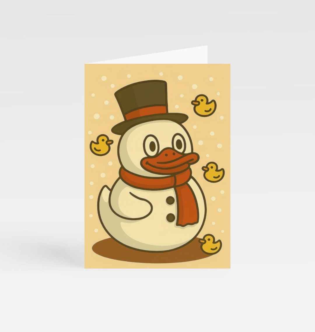 Merry Christmas Snow Duck Card