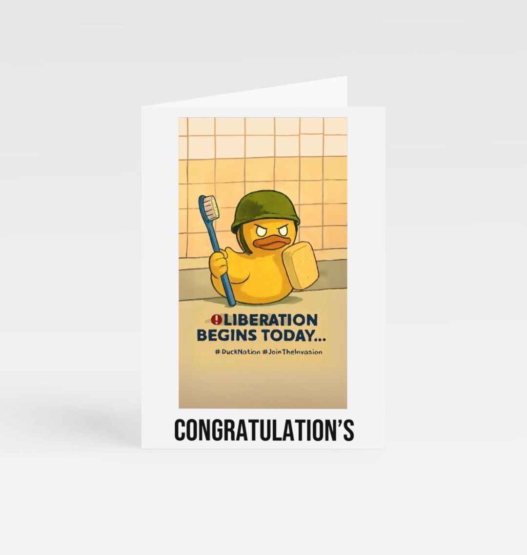 Duck Nation Celebration Card for Liberation Day Festivities - Duck Nation