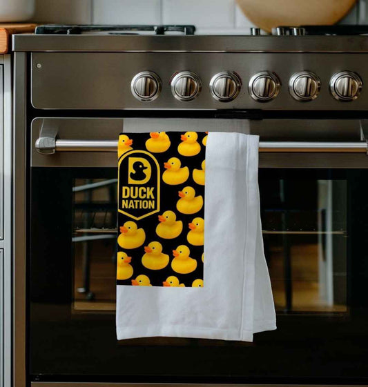 Duck Nation Wallpaper Design Tea Towel for Stylish Kitchen Decor - Duck Nation