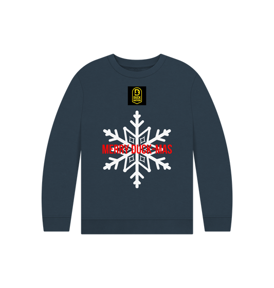 Kids Christmas Jumper Merry Duck-mas - Festive Holiday Sweater for Children - Duck Nation