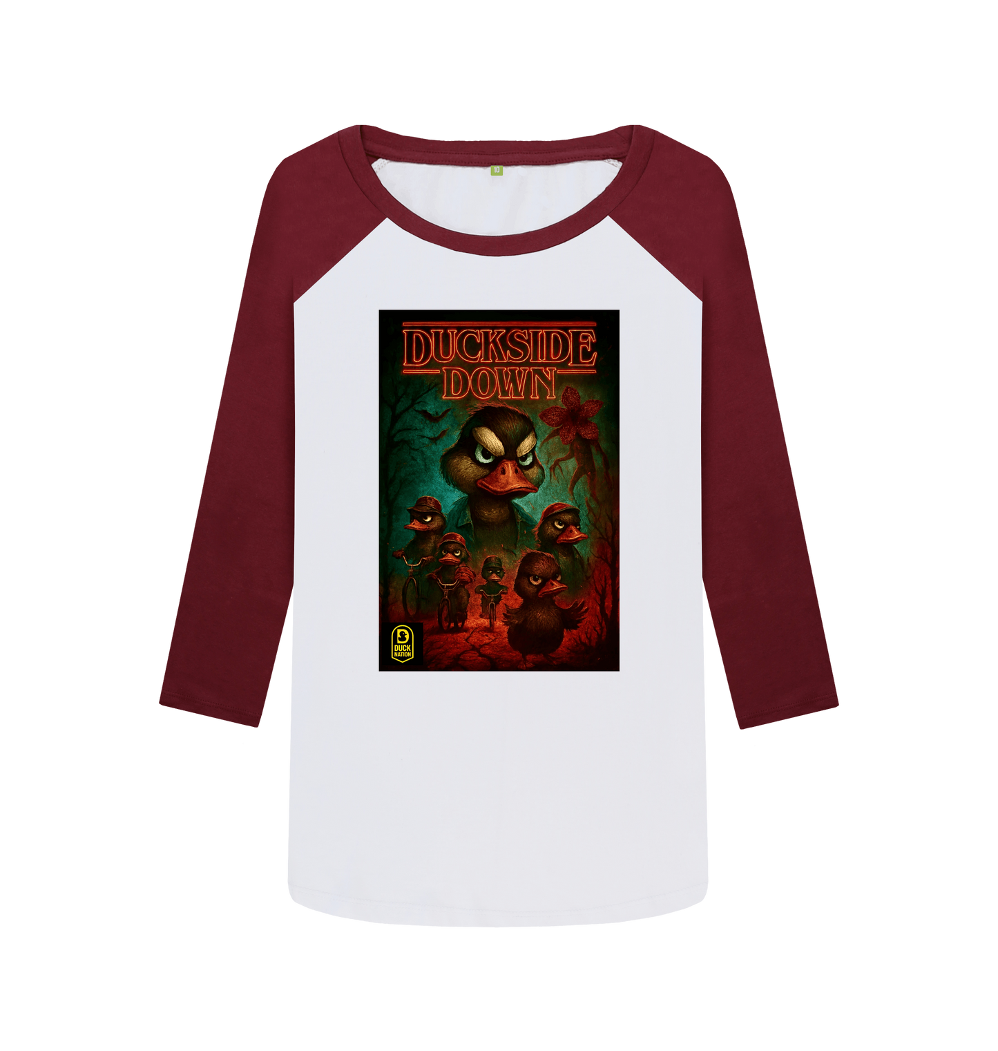 Women’s T-shirt - Duck Nation Duckside Down Retro Tee for Stylish Comfort - Duck Nation