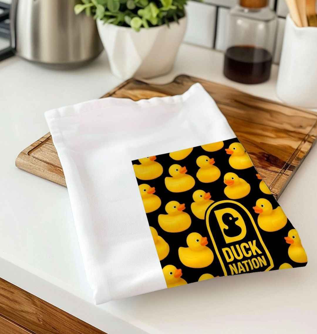 Duck Nation Wallpaper Design Tea Towel for Stylish Kitchen Decor - Duck Nation