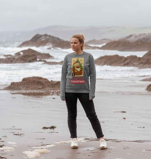 Women’s Christmas Jumper featuring Santa Duck Design - Duck Nation