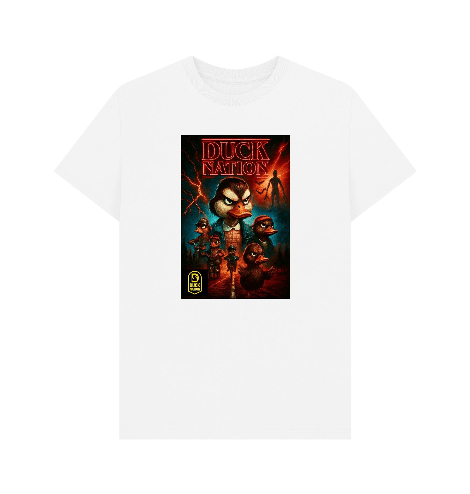 Unisex Duck Nation T-shirt with Unique Upside Down Theme Design - Duck Nation