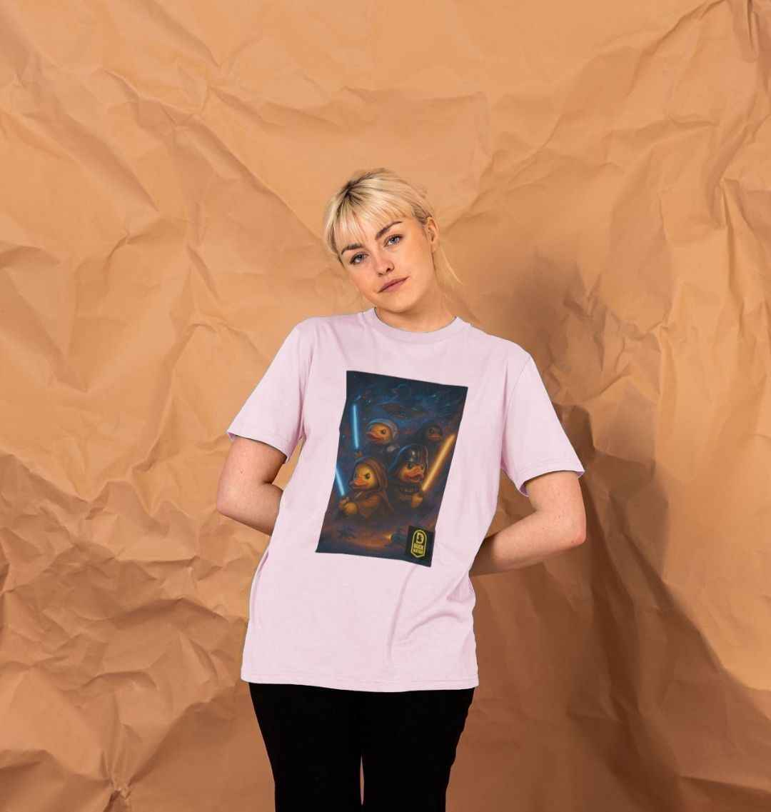 Unisex Adult Duck Nation Galaxy T-Shirt - Duck Wars Tee - Duck Nation