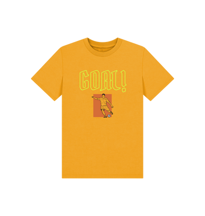 Mustard Printed Kids T-Shirt Front