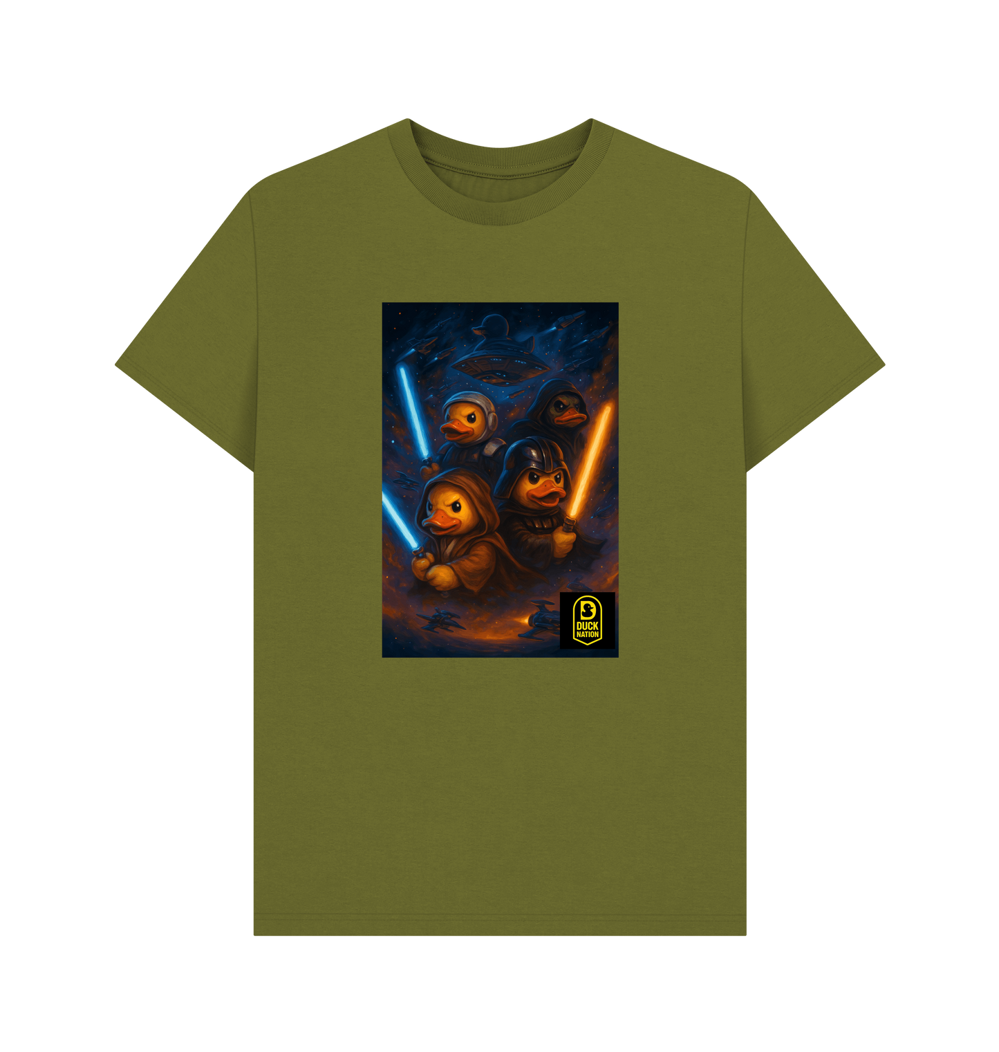 Unisex Adult Duck Nation Galaxy T-Shirt - Duck Wars Tee - Duck Nation