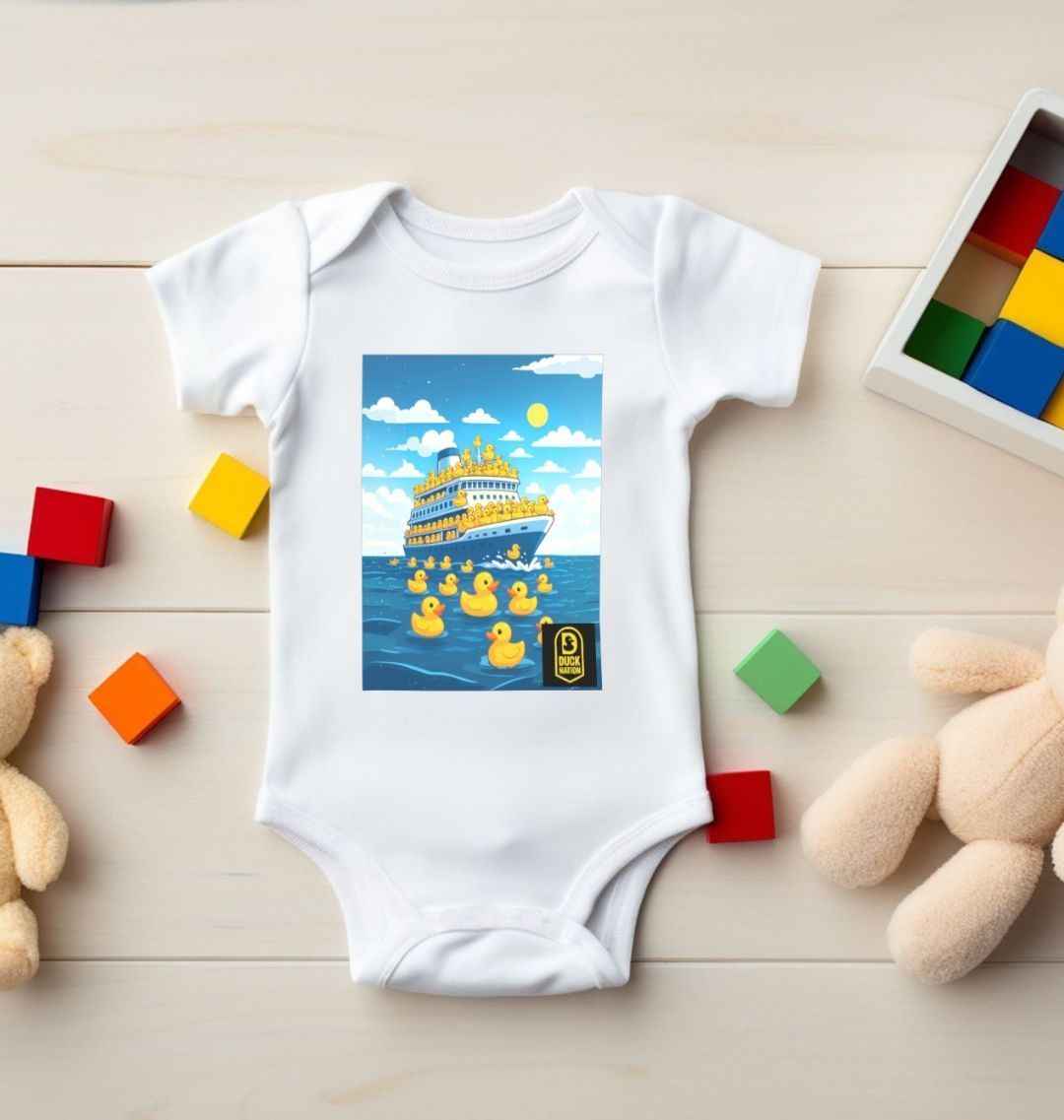 Baby Duck Nation Just Cruising Sleepsuit - Adorable Baby Duck Sleepsuit for Cozy Comfort - Duck Nation