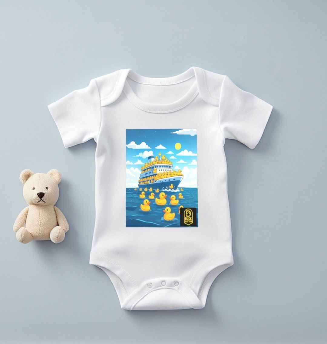 Baby Duck Nation Just Cruising Sleepsuit - Adorable Baby Duck Sleepsuit for Cozy Comfort - Duck Nation
