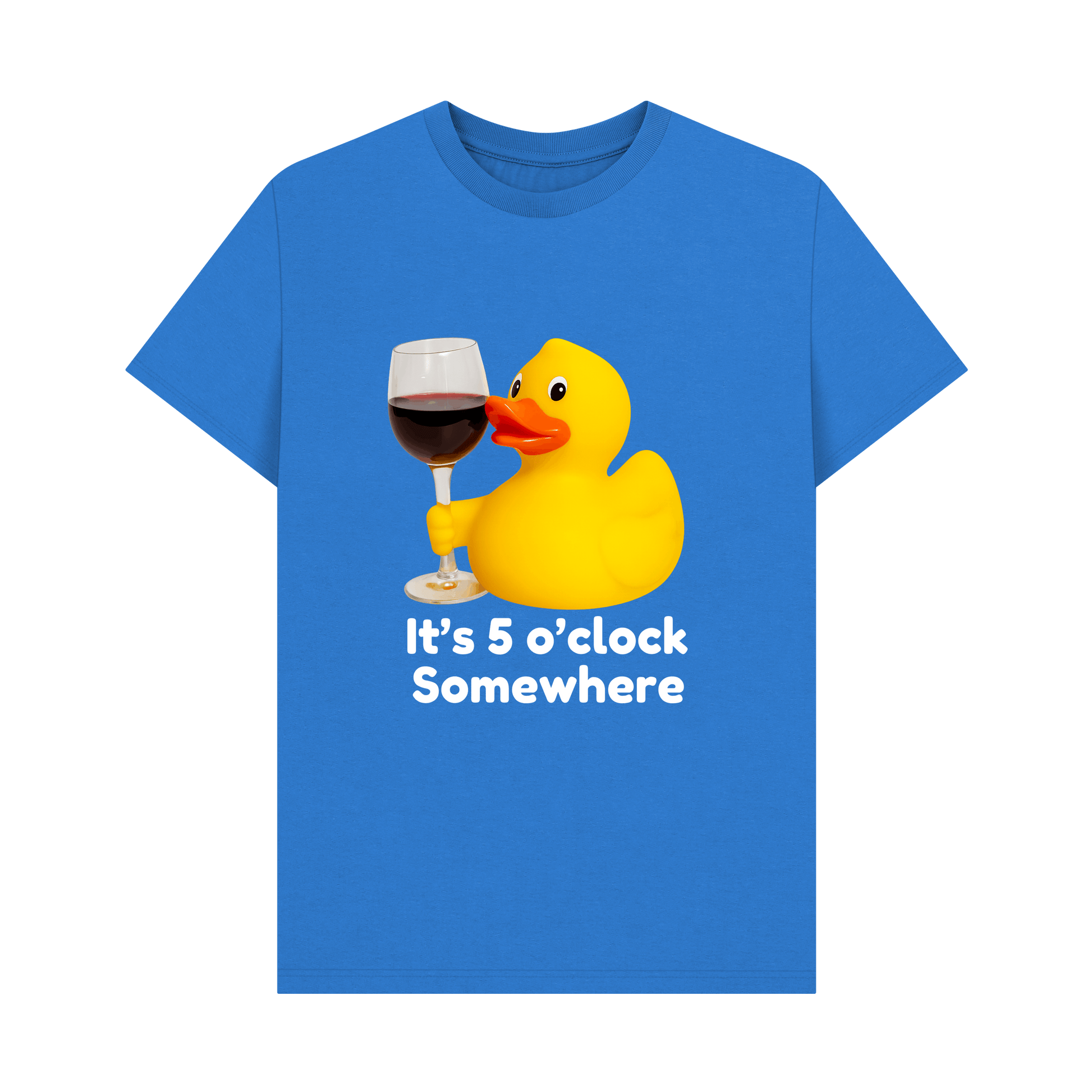 Bright Blue Printed T-shirt Front