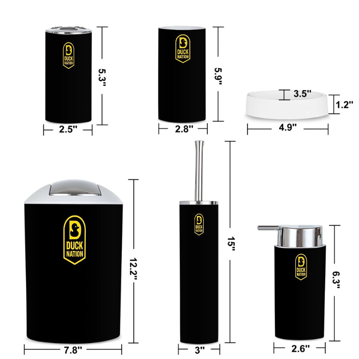 Bathroom Accessories Set 5 pcs - Duck Nation