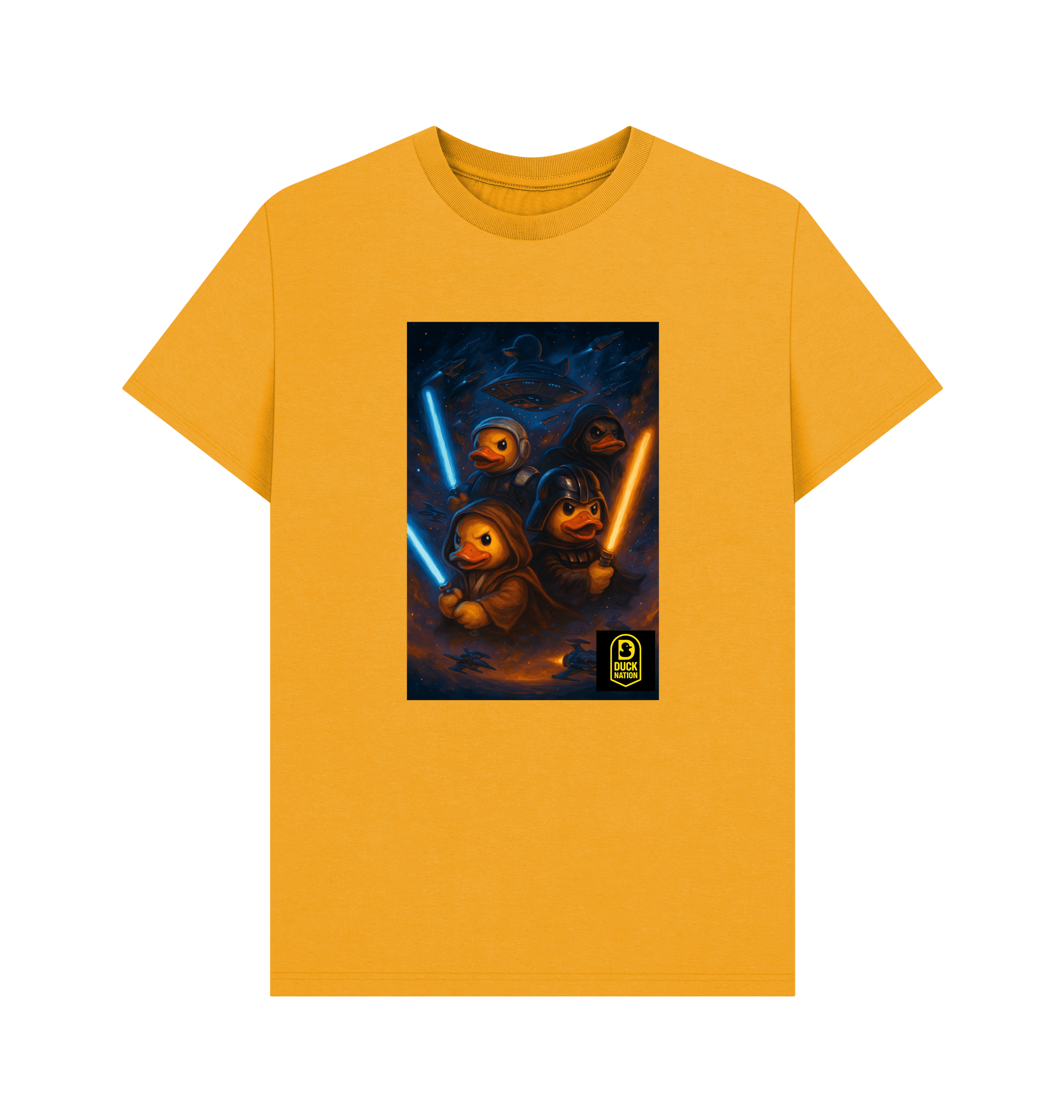 Unisex Adult Duck Nation Galaxy T-Shirt - Duck Wars Tee - Duck Nation