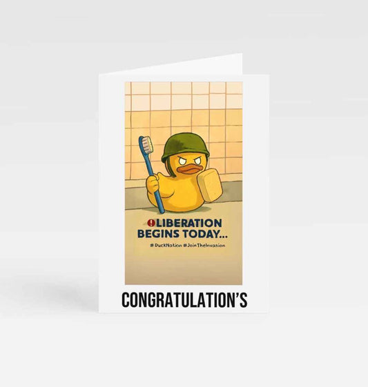 Duck Nation Celebration Card for Liberation Day Festivities - Duck Nation