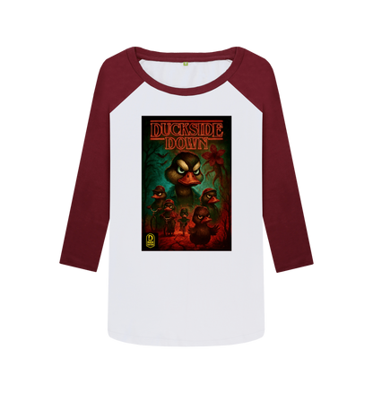 Women’s T-shirt - Duck Nation Duckside Down Retro Tee for Stylish Comfort - Duck Nation