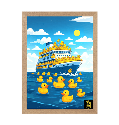 Duck Nation Just Cruising Artwork - Vibrant Picture for Home Decor - Duck Nation