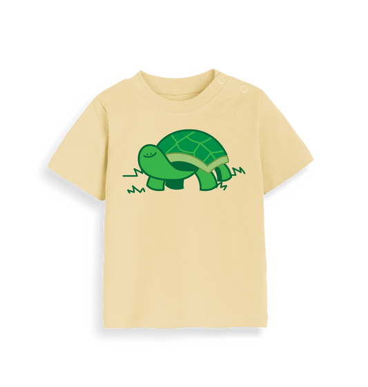 Soft Yellow Printed Kids T-Shirt Front