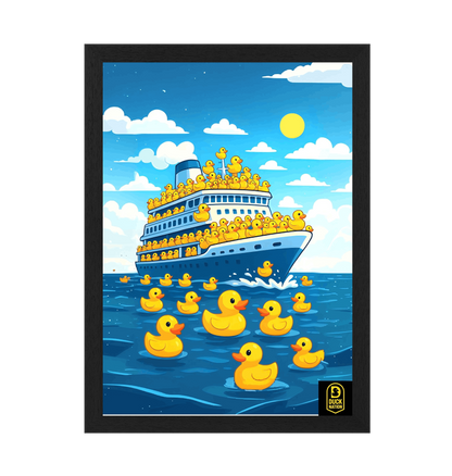 Duck Nation Just Cruising Artwork - Vibrant Picture for Home Decor - Duck Nation