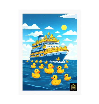 Duck Nation Just Cruising Artwork - Vibrant Picture for Home Decor - Duck Nation