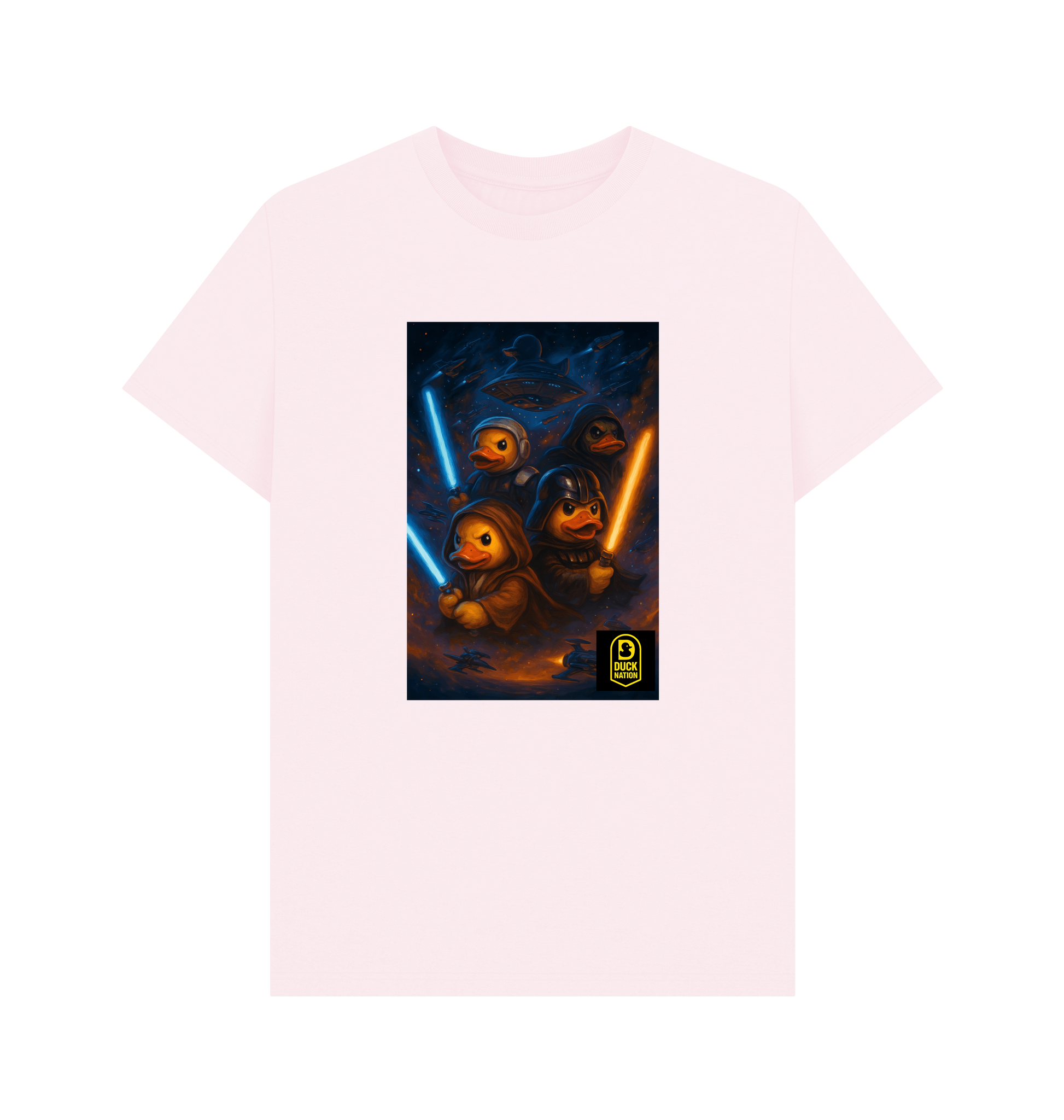 Unisex Adult Duck Nation Galaxy T-Shirt - Duck Wars Tee - Duck Nation
