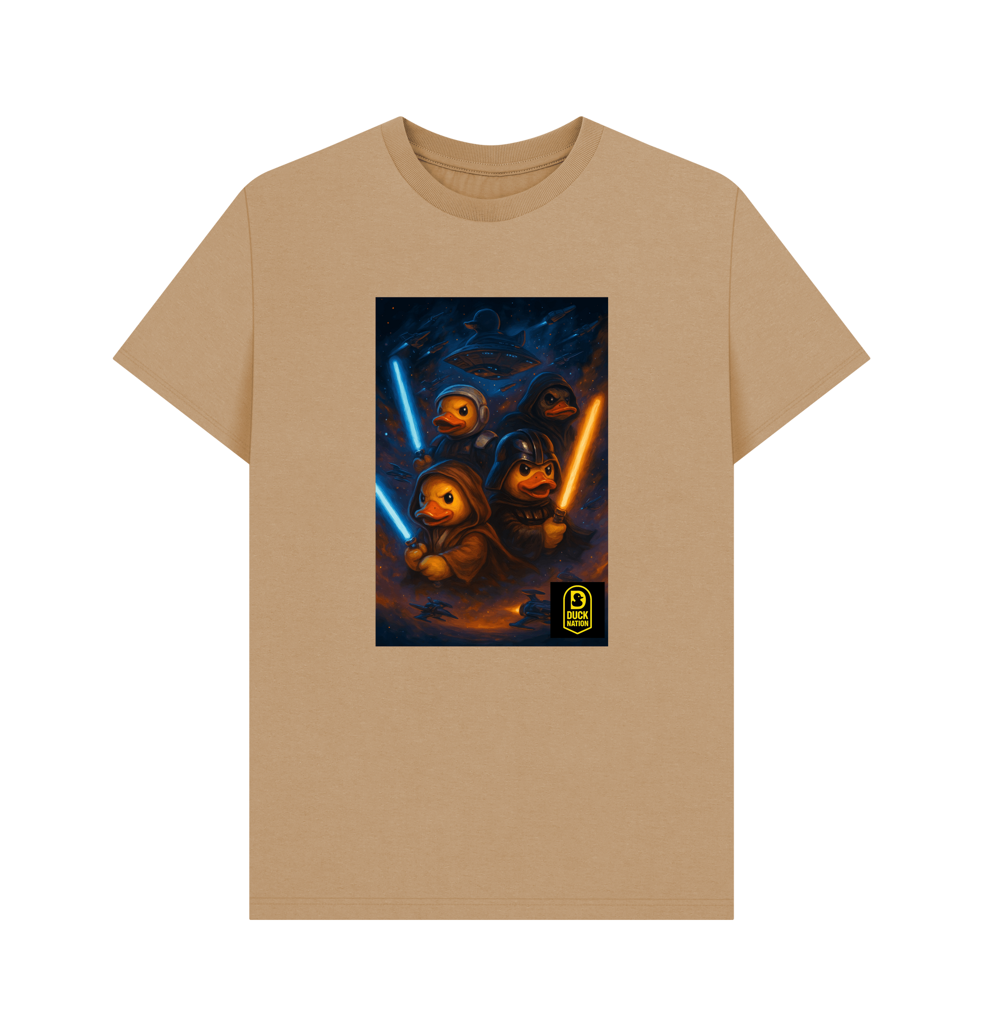 Unisex Adult Duck Nation Galaxy T-Shirt - Duck Wars Tee - Duck Nation