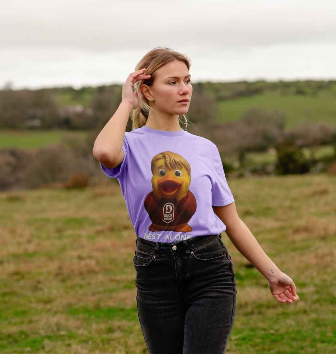 Unisex Duck Nation Nest Alone T-shirt
