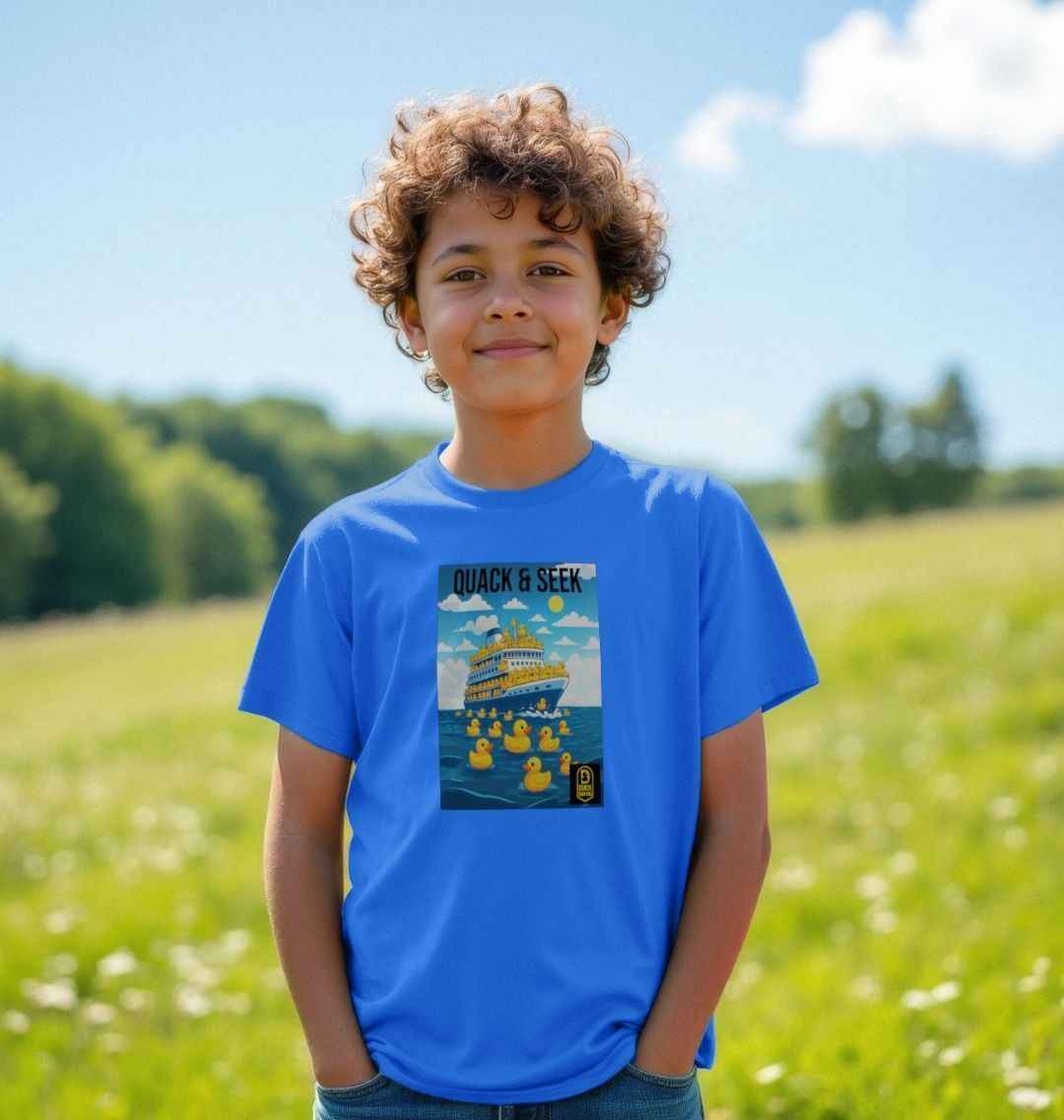 Kids DN Hide & Quack Cruising T-Shirt for Fun Adventures - Perfect Kids Cruising T-Shirt - Duck Nation