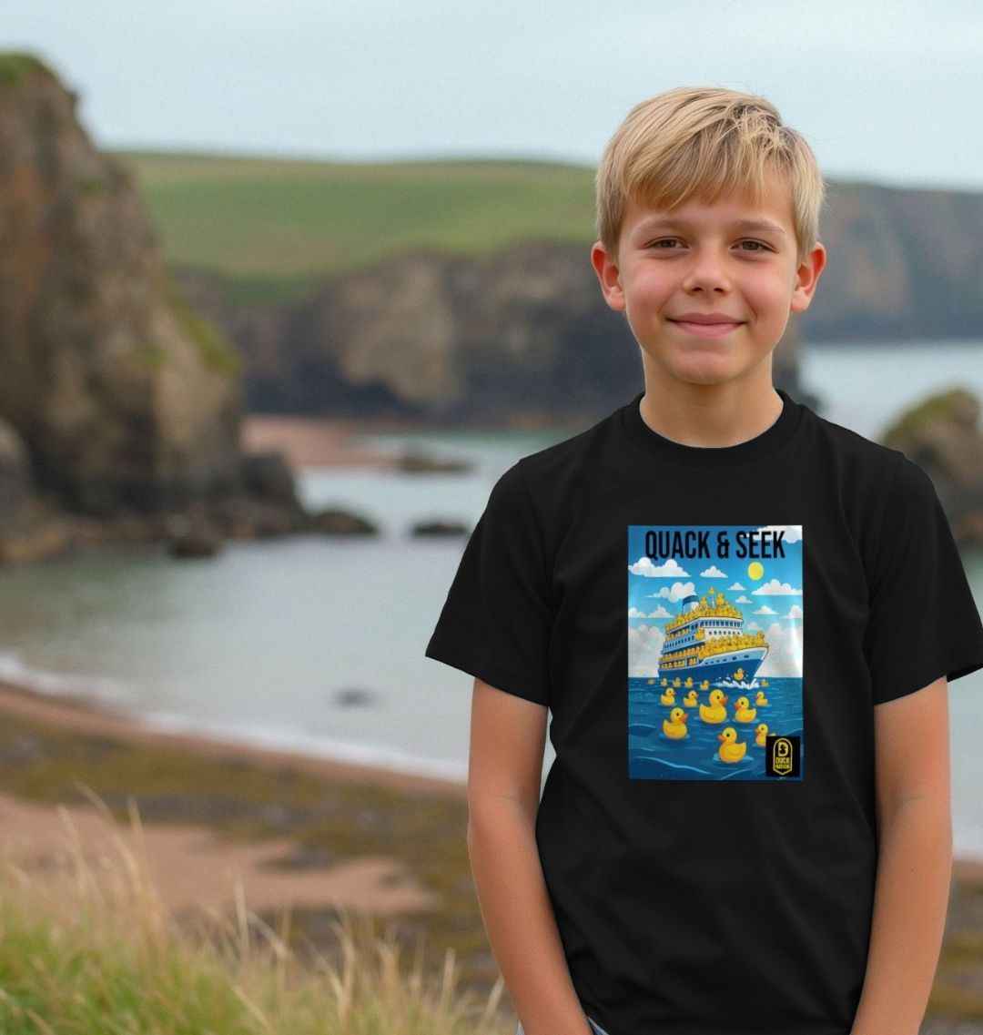 Kids DN Hide & Quack Cruising T-Shirt for Fun Adventures - Perfect Kids Cruising T-Shirt - Duck Nation