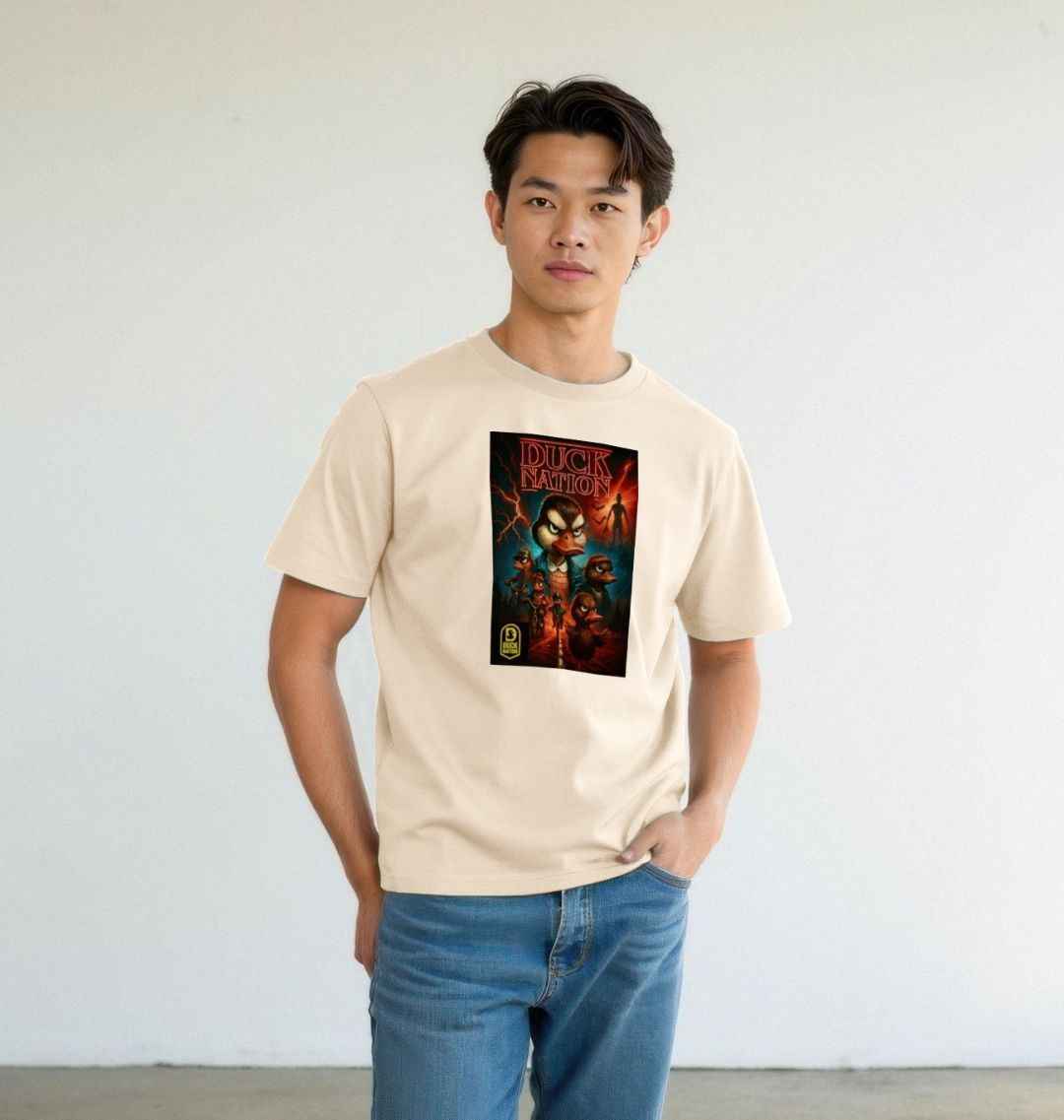 Unisex Duck Nation T-shirt with Unique Upside Down Theme Design - Duck Nation