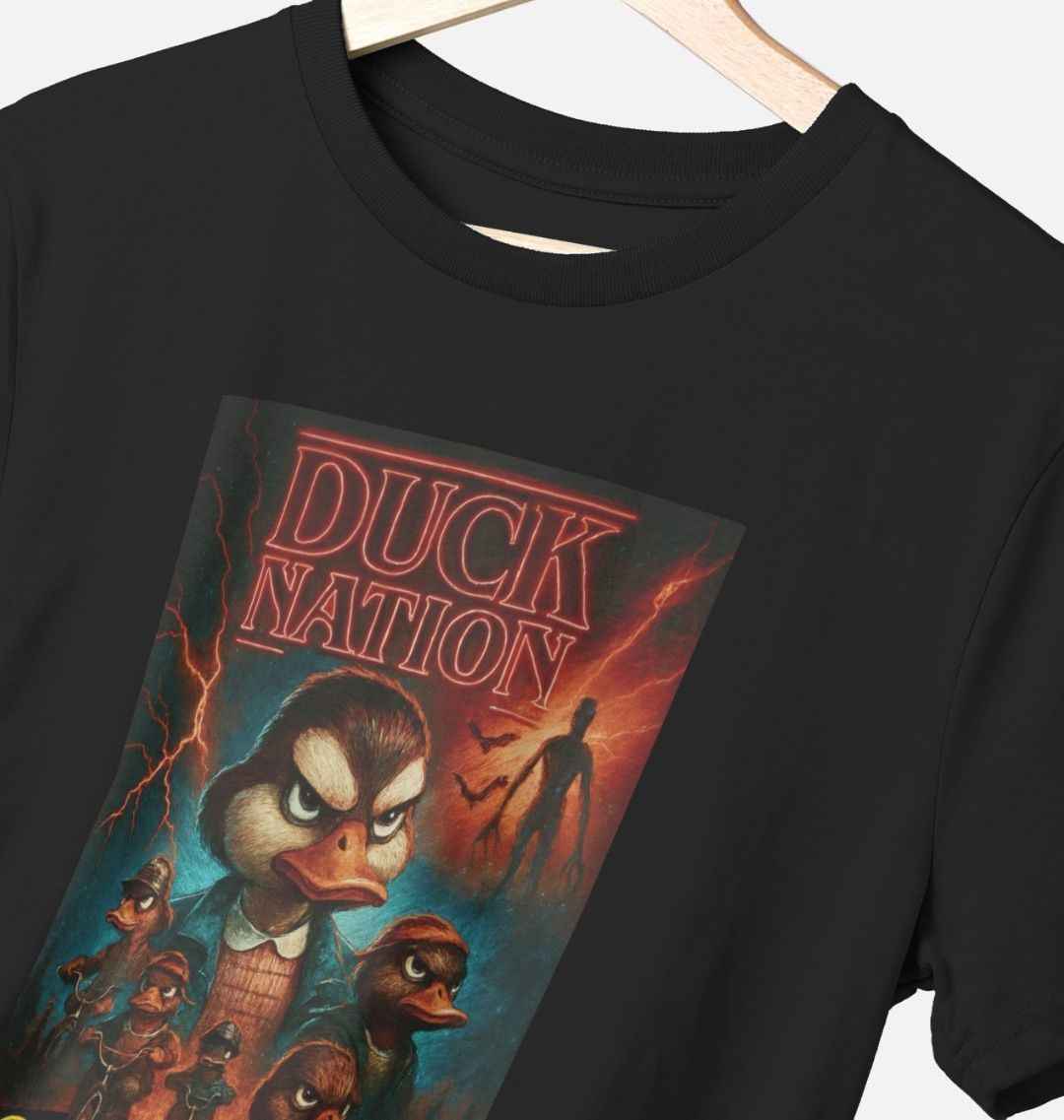 Unisex Duck Nation T-shirt with Unique Upside Down Theme Design - Duck Nation