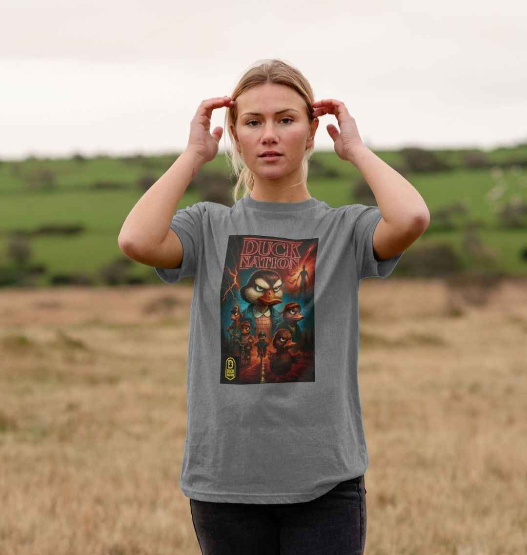 Unisex Duck Nation T-shirt with Unique Upside Down Theme Design - Duck Nation