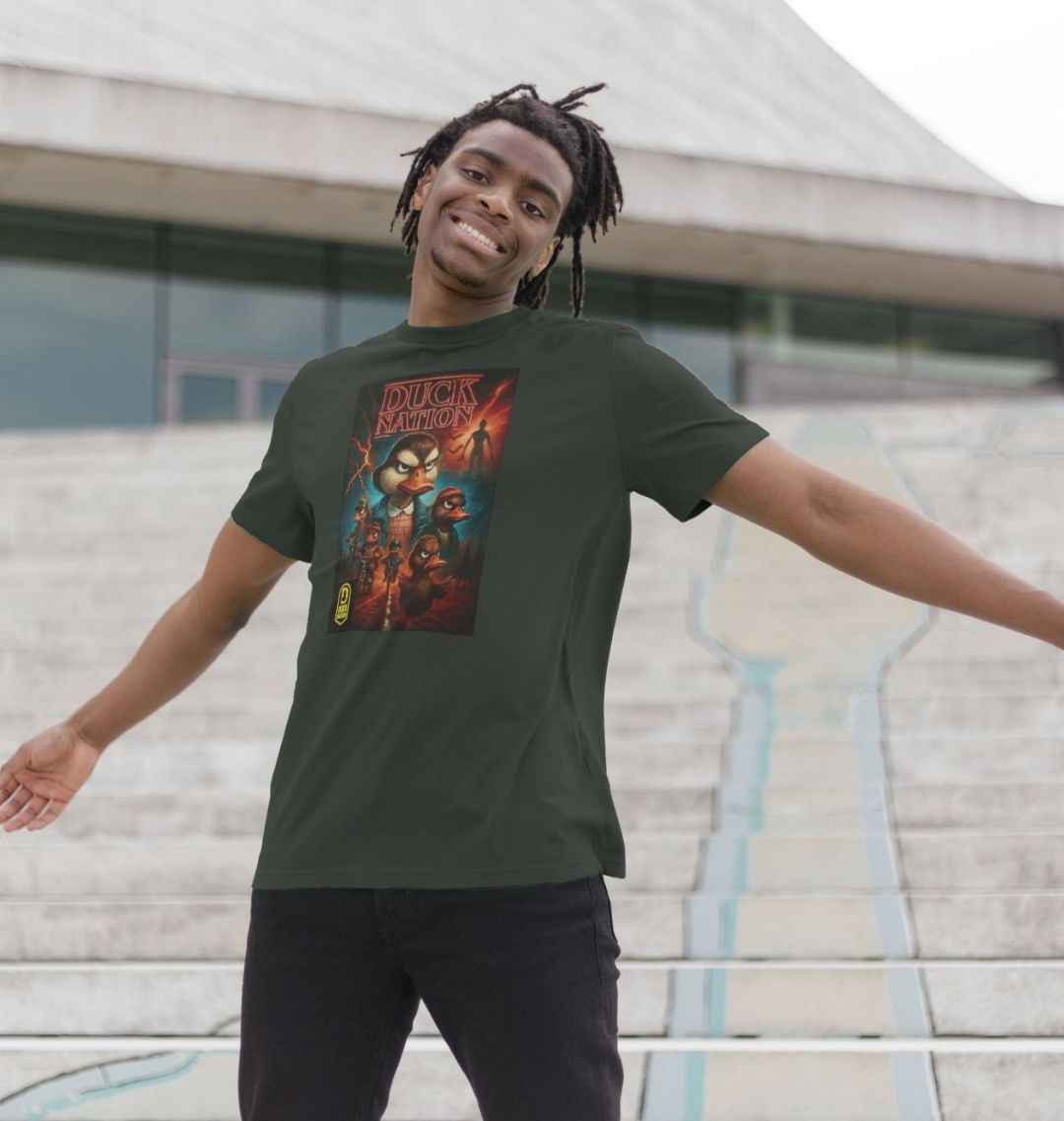 Unisex Duck Nation T-shirt with Unique Upside Down Theme Design - Duck Nation