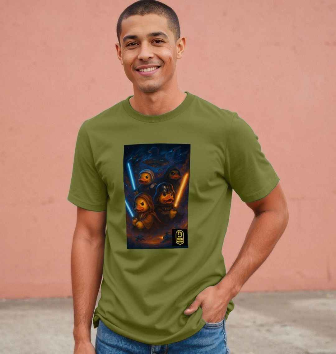 Unisex Adult Duck Nation Galaxy T-Shirt - Duck Wars Tee - Duck Nation