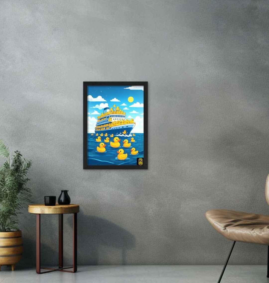 Duck Nation Just Cruising Artwork - Vibrant Picture for Home Decor - Duck Nation